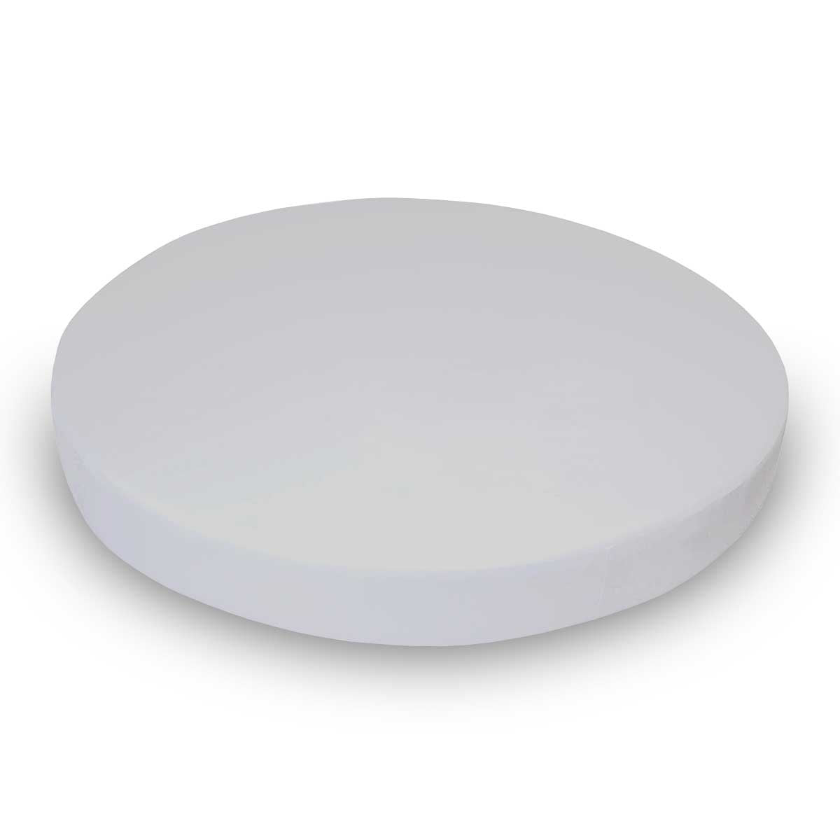SheetWorld Baby Fitted Round Crib Sheet in Silver Grey, 42 in