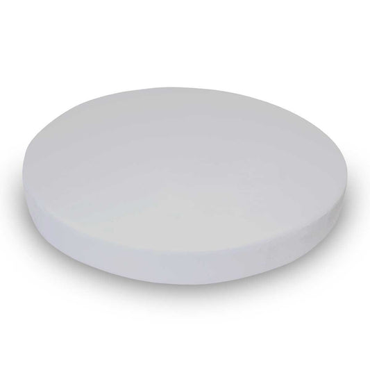 SheetWorld Baby Fitted Round Crib Sheet in Silver Grey, 42 in