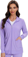 COZYFIT Scrub Jackets for Woman Zip Front Nurse Jacket (Style X75N)