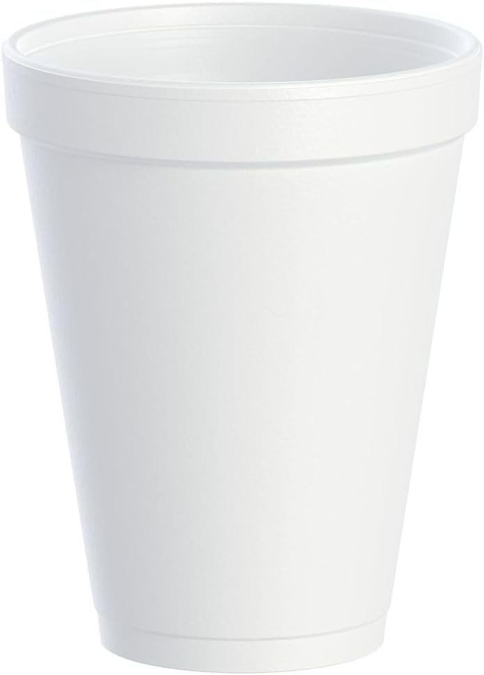 DART 12J12 Foam Cup 12 oz for Hot and Cold Beverages