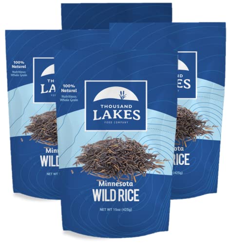 Thousand Lakes Minnesota Grown Wild Rice - 4-Pack of 15 Ounce Pouches