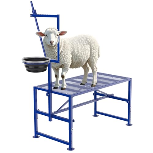 Sturdy Goat Stand for Milking with Adjustable Feed Bin Design
