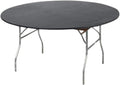 Kwik-Covers 60 in Round Fitted Plastic Table Covers, 5 Pack - Secure
