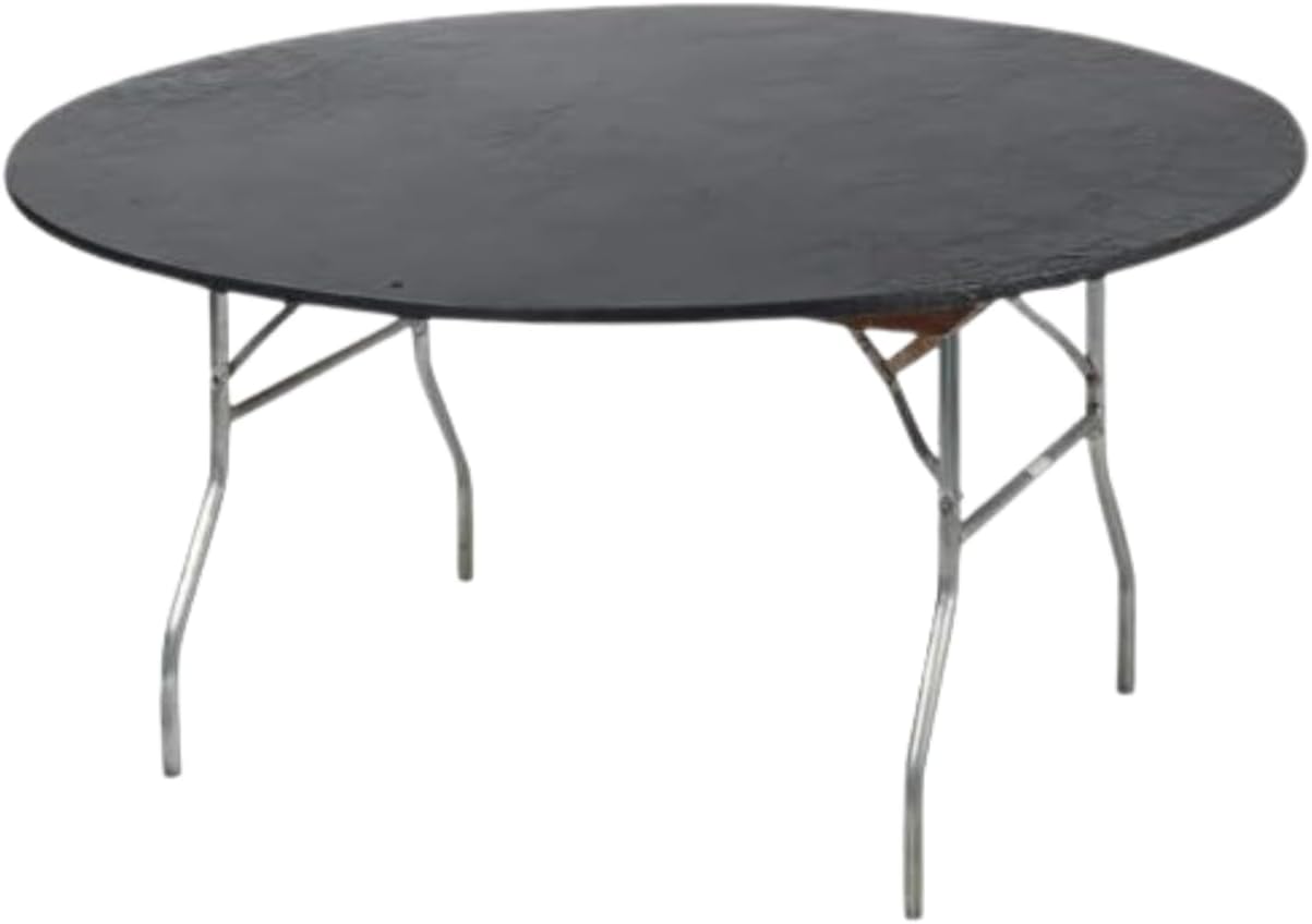 Kwik-Covers 60 Inch Round Fitted Plastic Table Covers, 5 Pack
