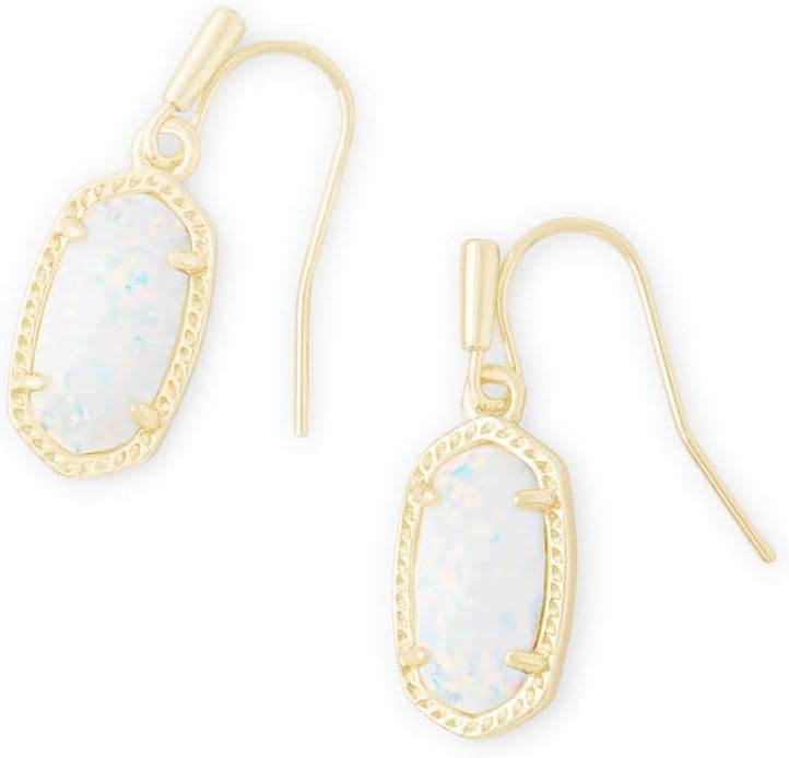 Kendra Scott Lee Drop Earrings in White Kyocera Opal for Women