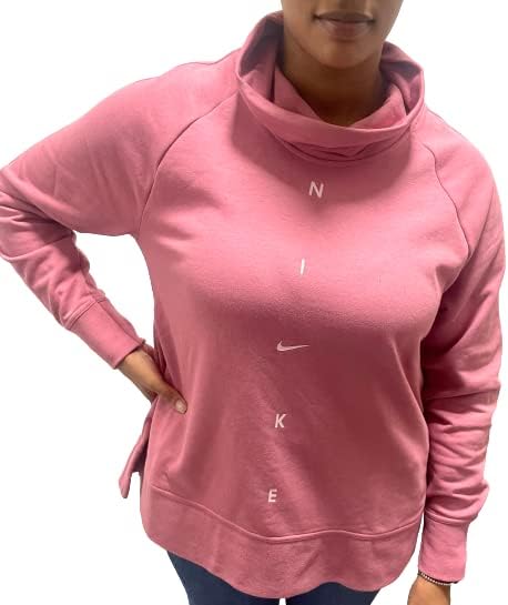 Nike Women's Hi-Neck Training Sweatshirt - Pink, Medium