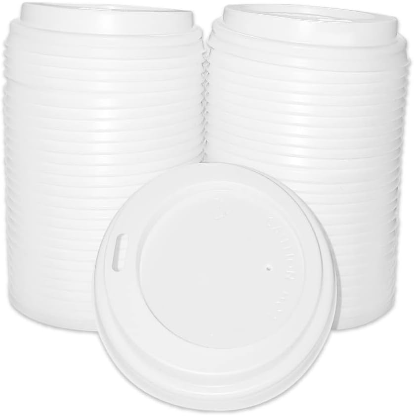 Hot Paper Cup Lids - Secure Dome Lids for 8oz Beverages