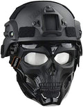 Tactical PJ Helmet and Airsoft Skull Full Face Mask - Dual Mode