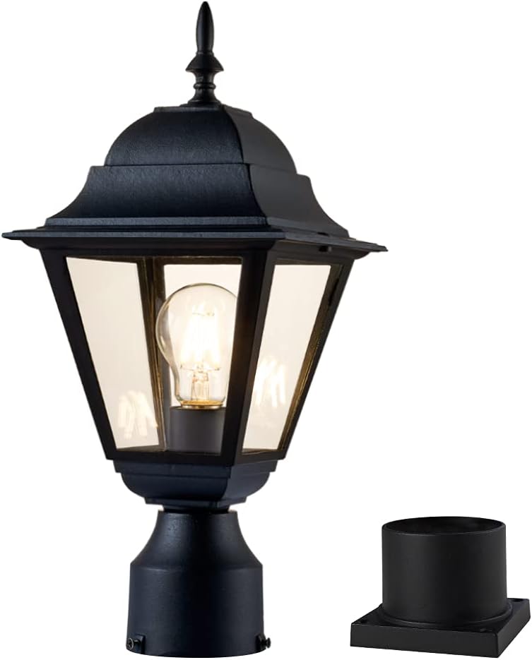 Outdoor Post Light Fixture for Garden and Driveway Use