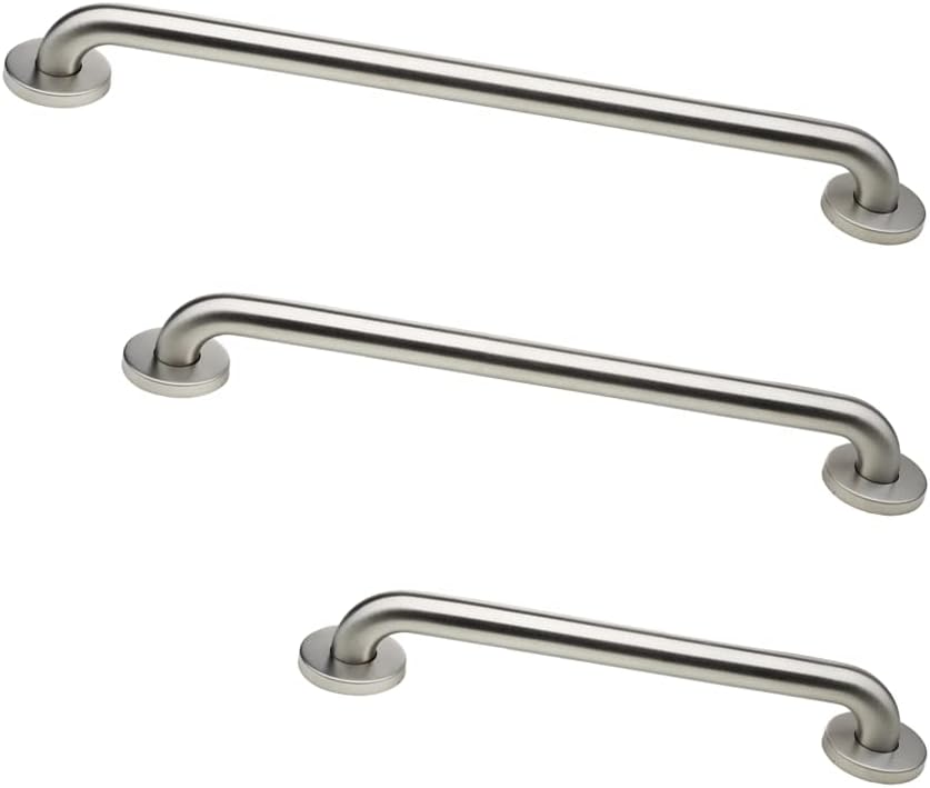 Grab Bar Bundle for ADA Compliance - Stainless Steel Pack of 3