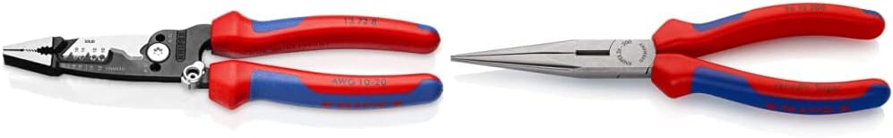 KNIPEX Long Nose Pliers and Wire Stripper Set for Precision Work