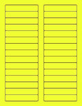 Neon Yellow Fluorescent Printer Labels 2/3 x 3-7/16 in - 3000 Pack