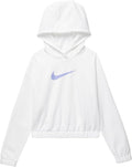Nike Girl's Therma-FIT Hoodie (Little/Big Kids) White/Light Thistle SM