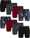 Reebok Mens Boxer Briefs 8 Pack 6ft Inseam - Stretch Performance