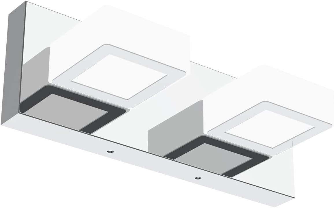 Modern LED Vanity Light for Bathroom with 2 Lights and Acrylic