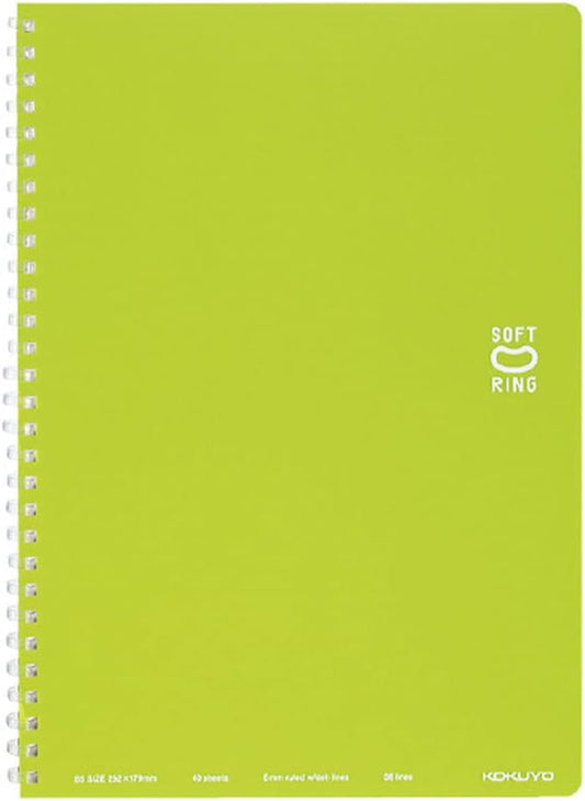 KOKUYO Pastel Ring Notebook, Dot 6mm Ruled, Light Green, 40 Sheets