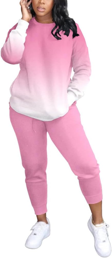 Comfy Two Piece Outfits For Women Casual Long Sleeve Sweatsuits