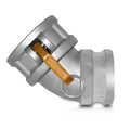 Gloxco Aluminum Type DA Cam and Groove 45 Degree Elbow - Durable Fit