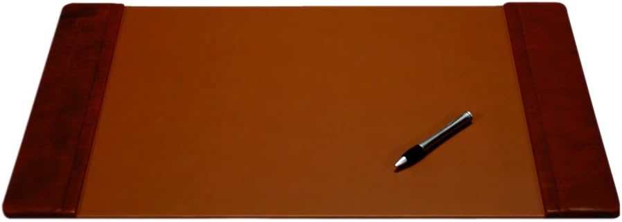 Luxury Leather Desk Pad with Side Rails - Elegant Office Accessory