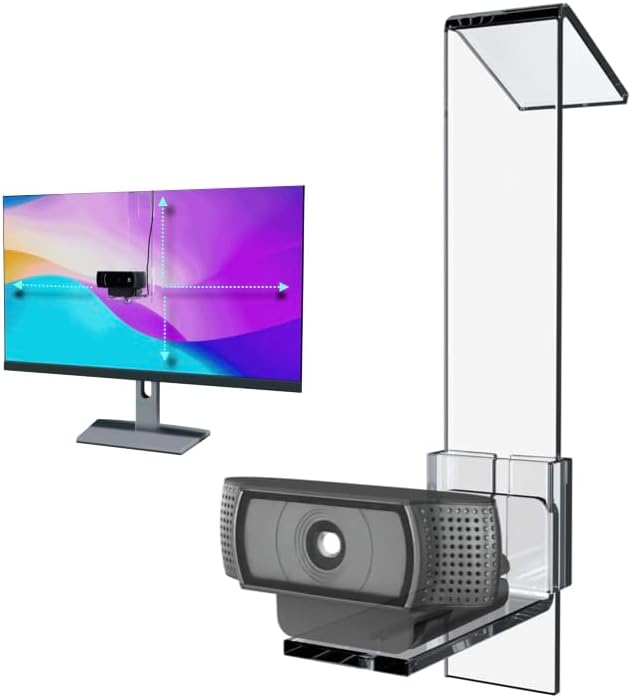 PlexiCam Pro V2 Webcam Mount for Perfect Eye Contact Anywhere