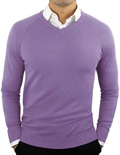 CC Perfect Slim Fit V Neck Sweaters for Men - Lightweight Style
