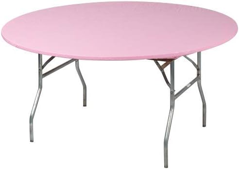 Kwik-Covers 60in Round Fitted Plastic Table Covers Bundle of 5
