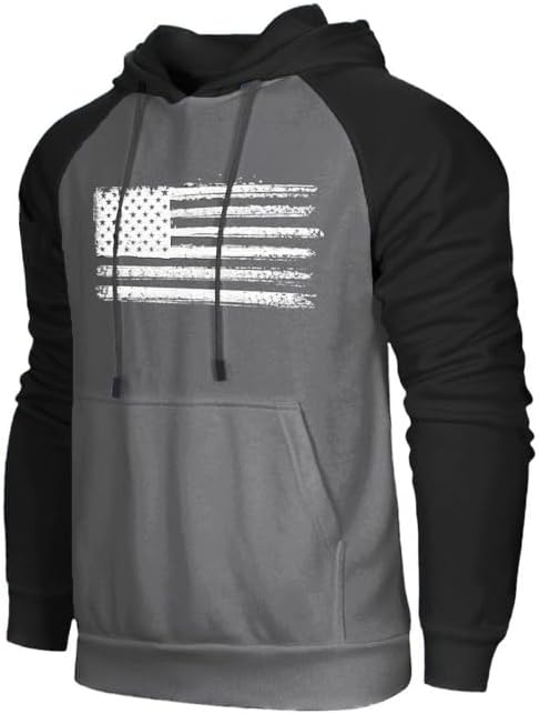 USA Flag Graphic Hoodie for Men