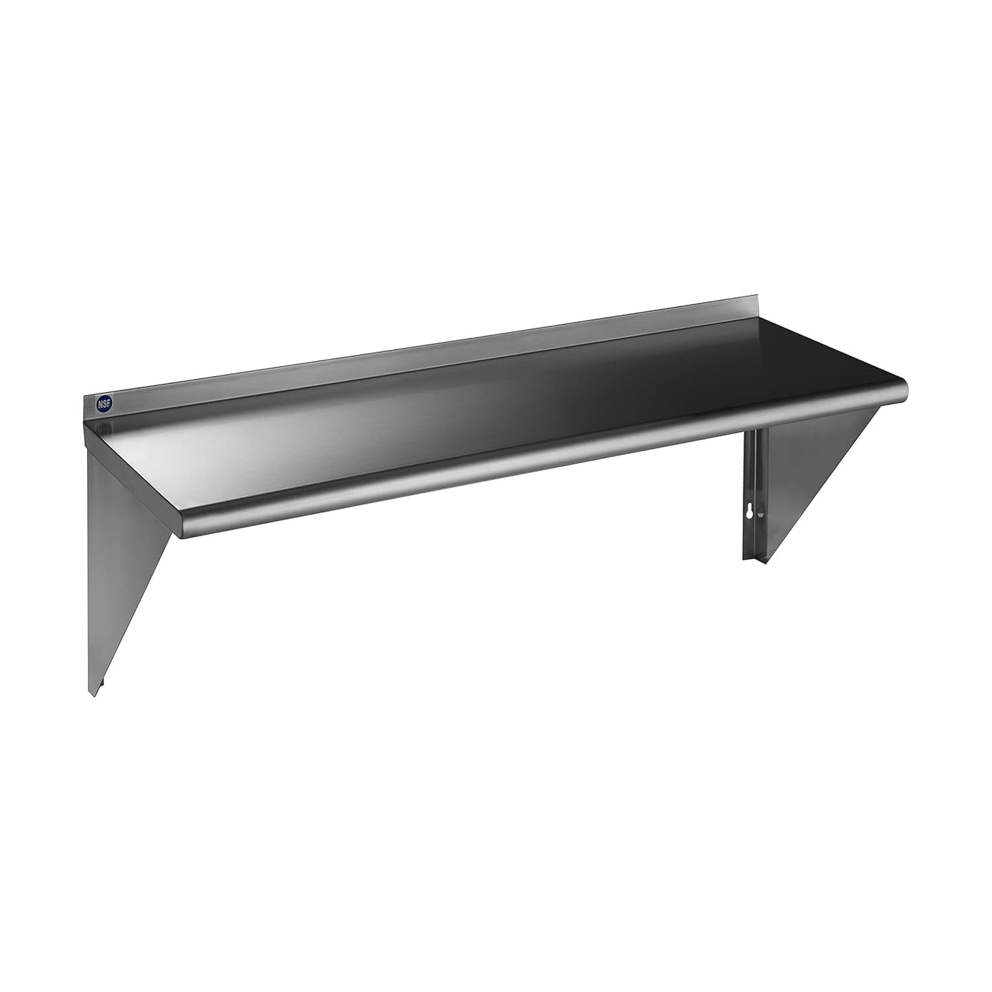 ROCKPOINT 18x48 Stainless Steel Shelf - 400lb Capacity for Restaurants, Kitchens