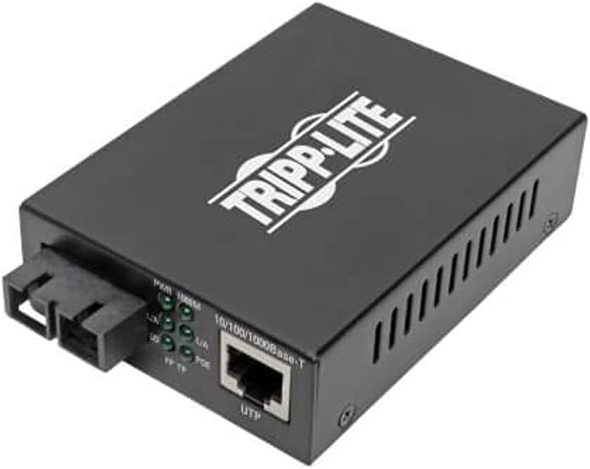 Tripp Lite Fiber to Ethernet Converter for Gigabit POE+ Networks
