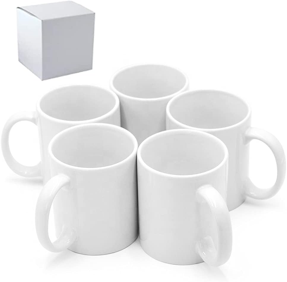 Sublimation Mugs 11oz Ceramic Blank Coffee Mugs - 36 Pack