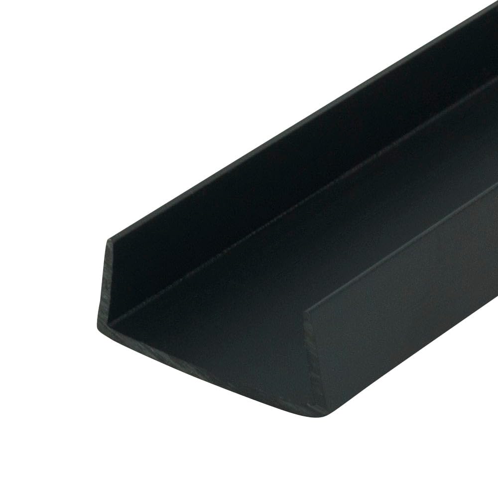 Black Styrene Plastic U-Channel for Countertop Edge Protection