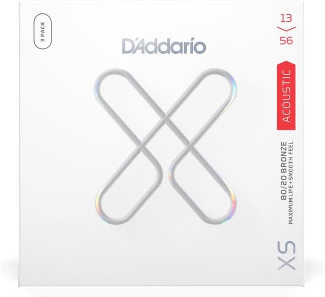 D'Addario Medium Gauge Acoustic Strings 3-Pack