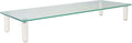 Glass Monitor Riser with 5mm Tempered Glass Platform - Sleek Desk Lift