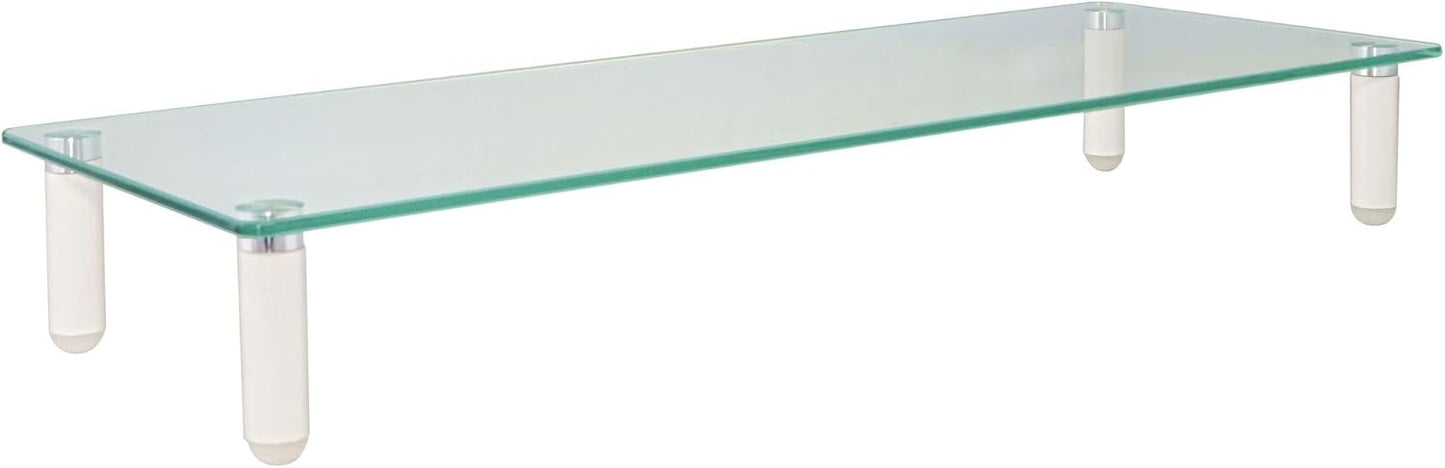 Kantek Glass Monitor Riser with 5mm Tempered Glass Platform