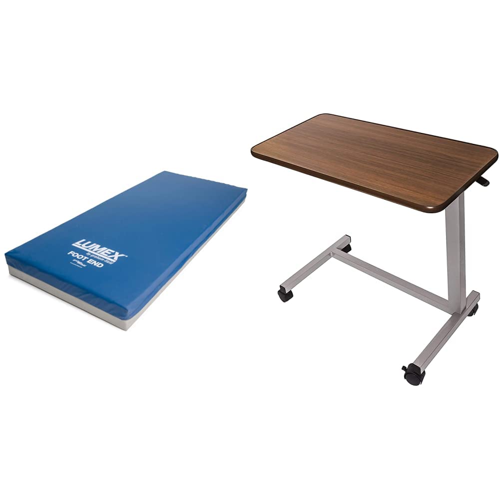Lumex Select Hospital Bed Mattress and Vaunn Overbed Table