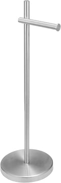Brushed Nickel Freestanding Toilet Paper Holder - Stable