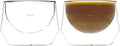KRUVE IMAGINE Coffee Cups Set of 2 - Double-Wall Glass for Latte Art