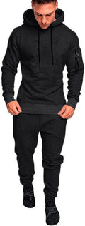 Mens Hoodie Tracksuit 2 Piece Set for Men - Warm Fleece Lined