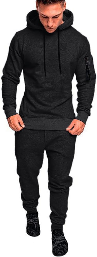 Mens Sweatsuits Set 2 Piece Hoodie Outfit for Casual Athletic Wear