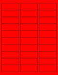 Neon Color High Light Fluorescent Labels 1in x 2-5/8in - Bright Red