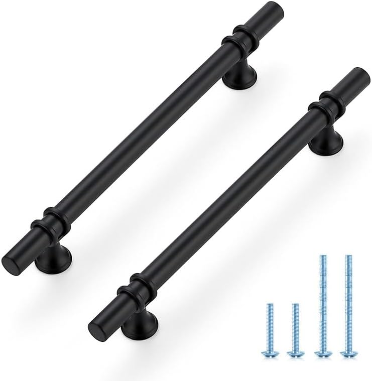 Matte Black Cabinet Pulls 20 Pack for Kitchen and Furniture