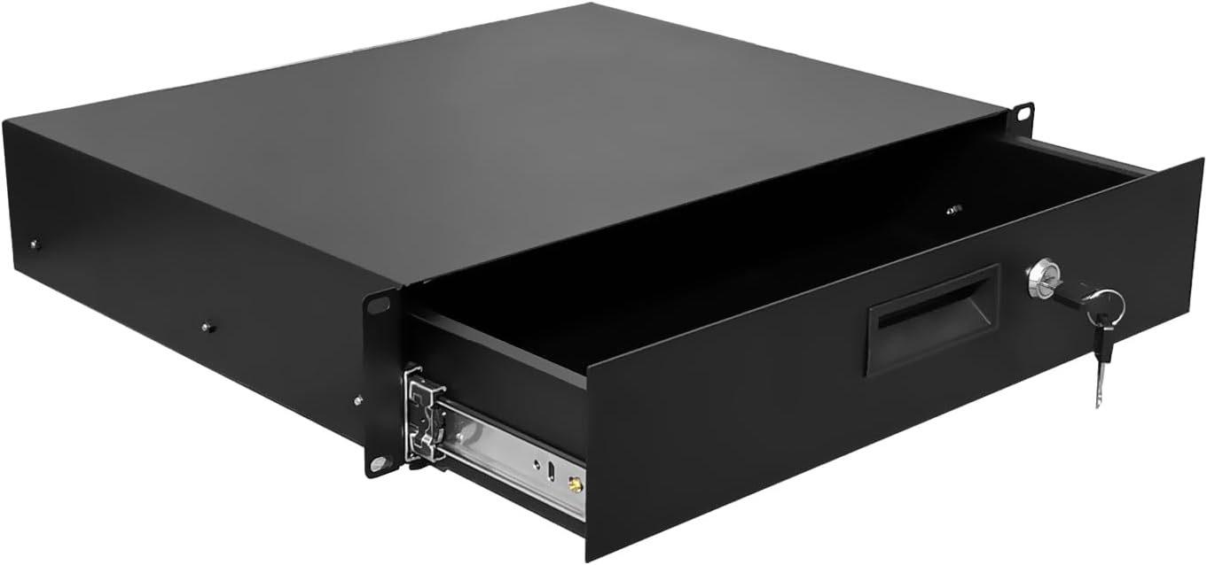 2U Rack Mount Drawer for 19 Inch AV Network DJ Equipment