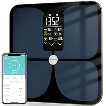 Lepulse Body Fat Scale with Large Display and 15 Compositions
