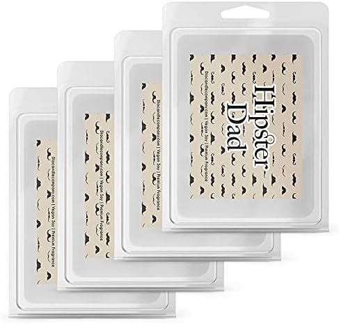 Hipster Dad Wax Melts 4 Pack Coconut Bourbon Scented Soy Delight