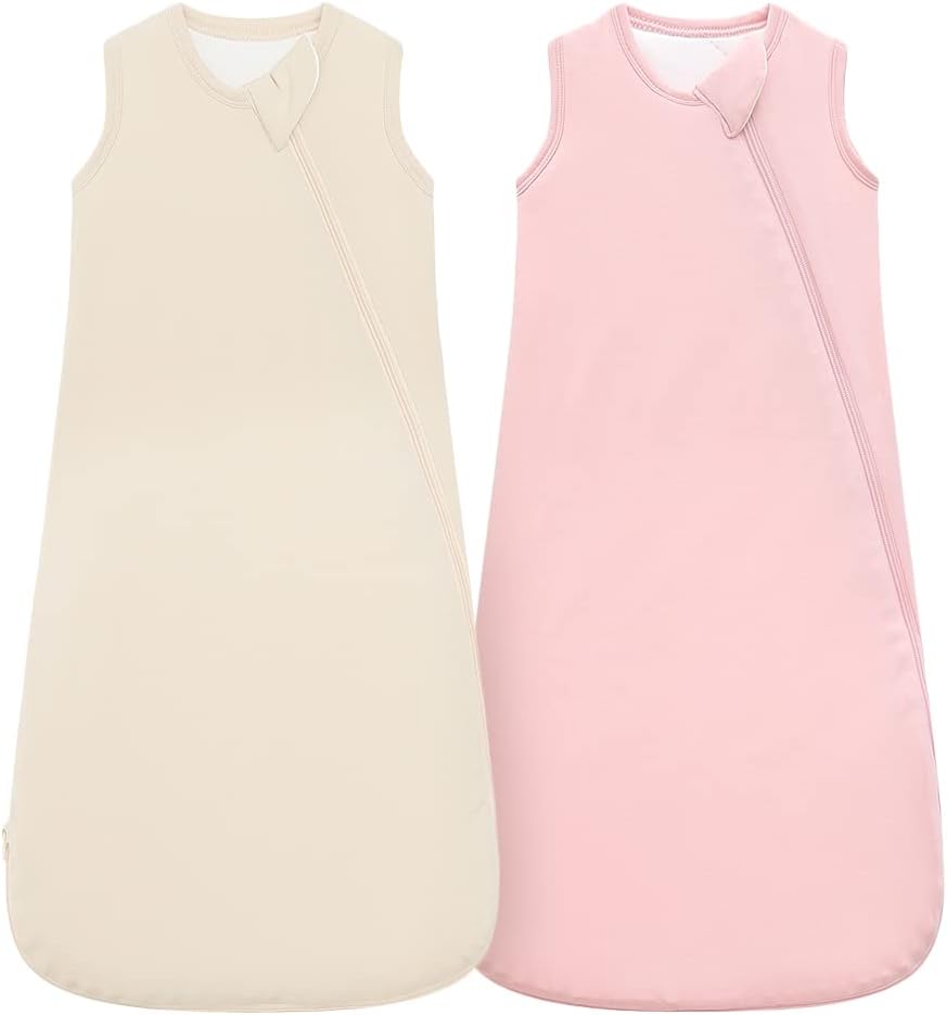 HAPIU Unisex Bamboo Baby Sleep Sack with 2-Way Zipper for Comfort