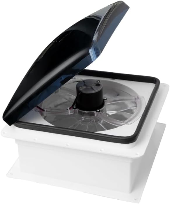 RV Roof Vent Fan 12V DC 14in Super Quiet Reliable Manual Control