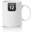 Bone China Commercial Grade Elegance White Mug Set of 12