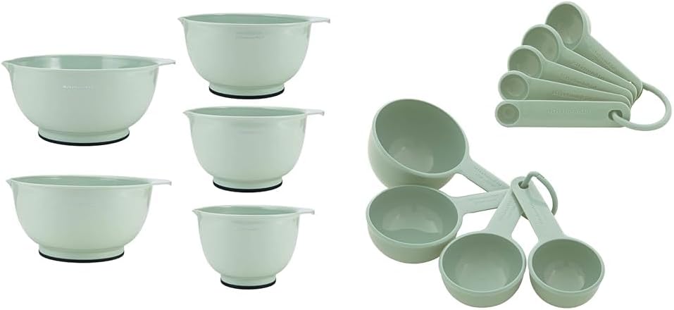 KitchenAid Classic Mixing Bowls Set with Measuring Cups and Spoons
