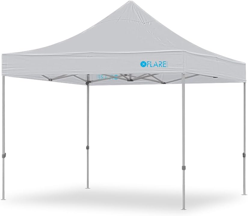 Flare Shade 10x10 Pop Up Canopy: Heavy Duty Hex Legs, Extended Warranty