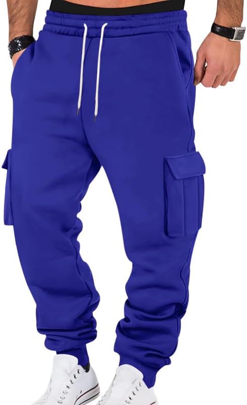 Mens Fleece Cargo Sweatpants for Comfort and Style